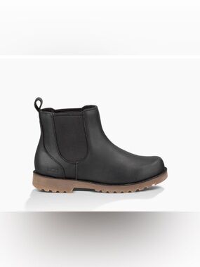 Ugg Callum Black Leather Chelsea Boots for Toddlers